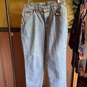 High Waisted light wash Lee denim jeans